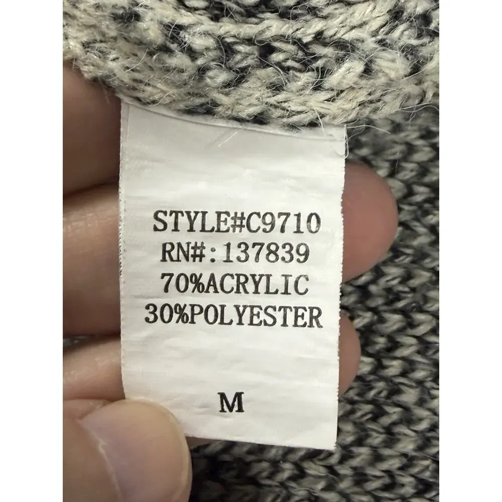 Debut size medium knit cardigan open front pockets Aztec tribal Southwestern - Picture 8 of 9